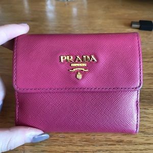 Authentic Pink Prada Wallet